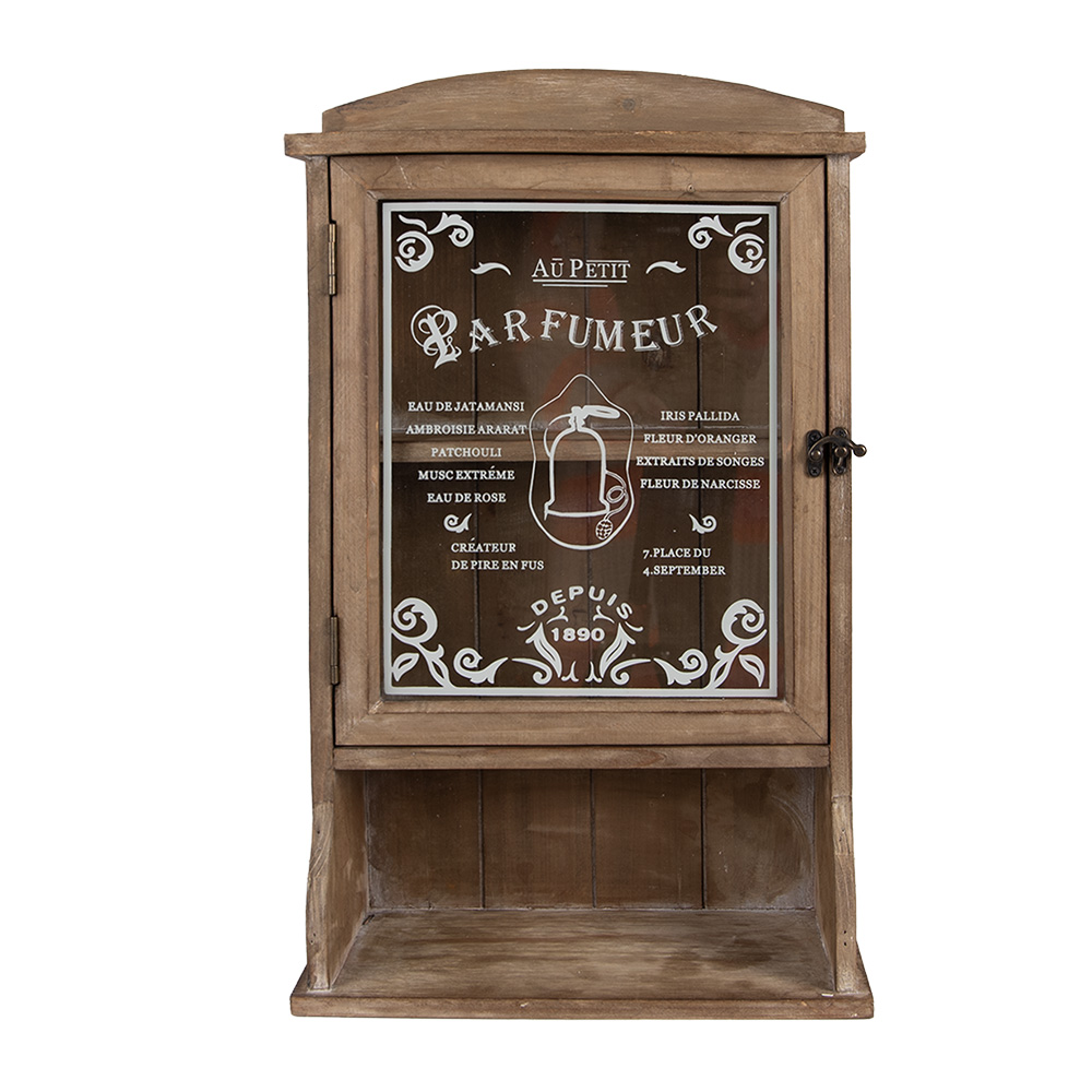 Clayre & Eef | Wandrek Bruin Wit 32x15x54 cm | 50812