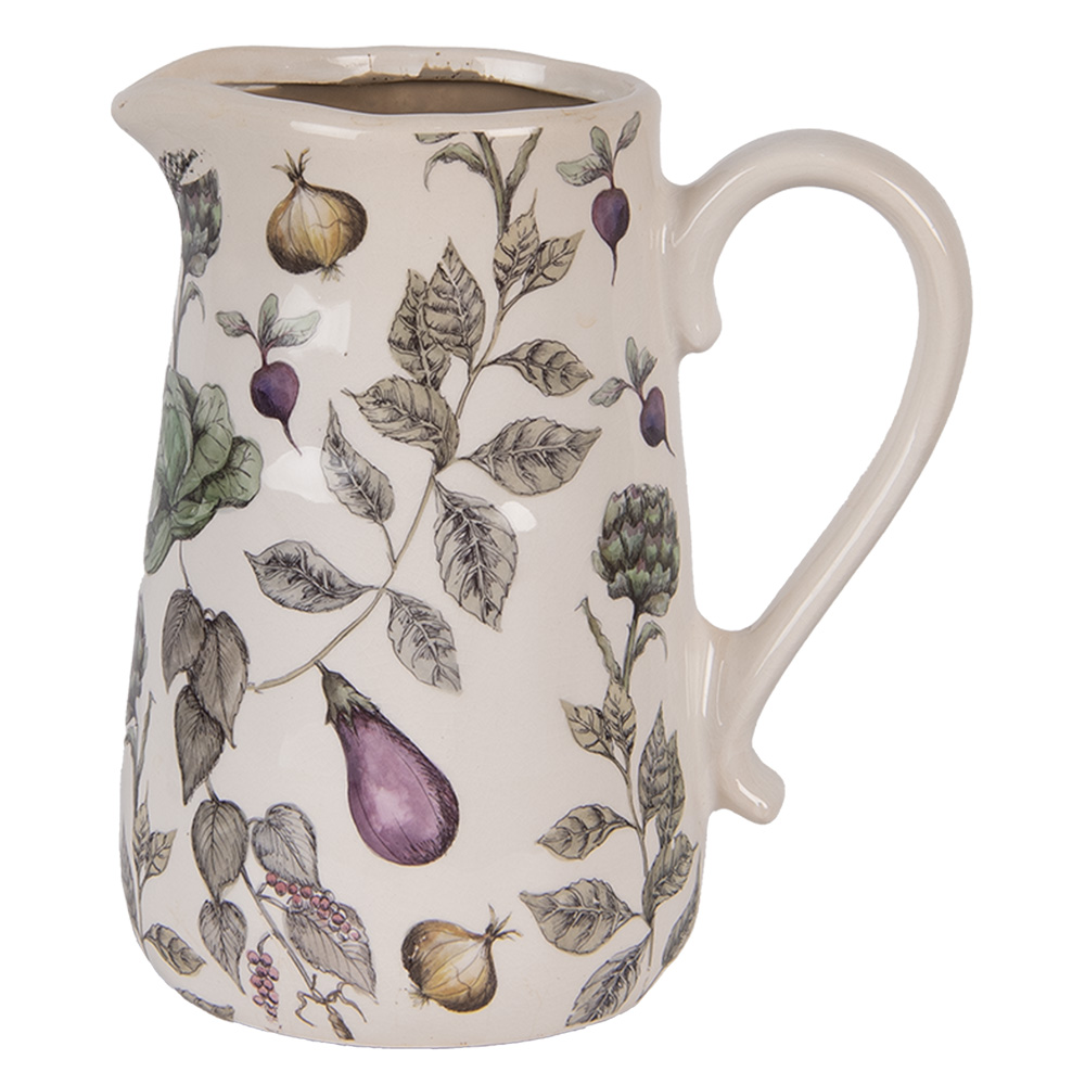 Clayre & Eef | Decoratieve Schenkkan Beige Groen 21x15x23 cm | 6CETKG0002L