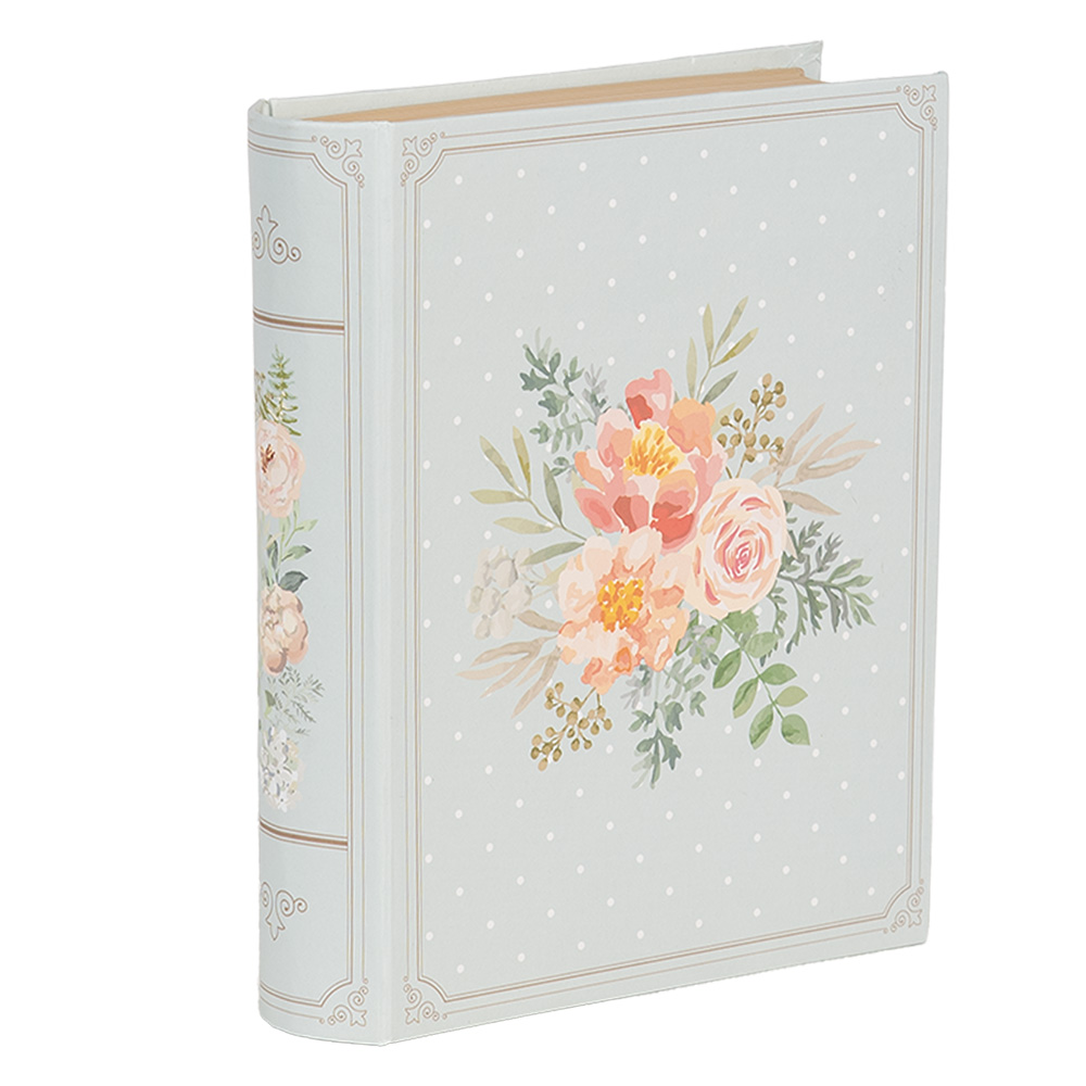 Clayre & Eef | Doos in boekvorm Blauw Roze 17x14x5 cm | 66019