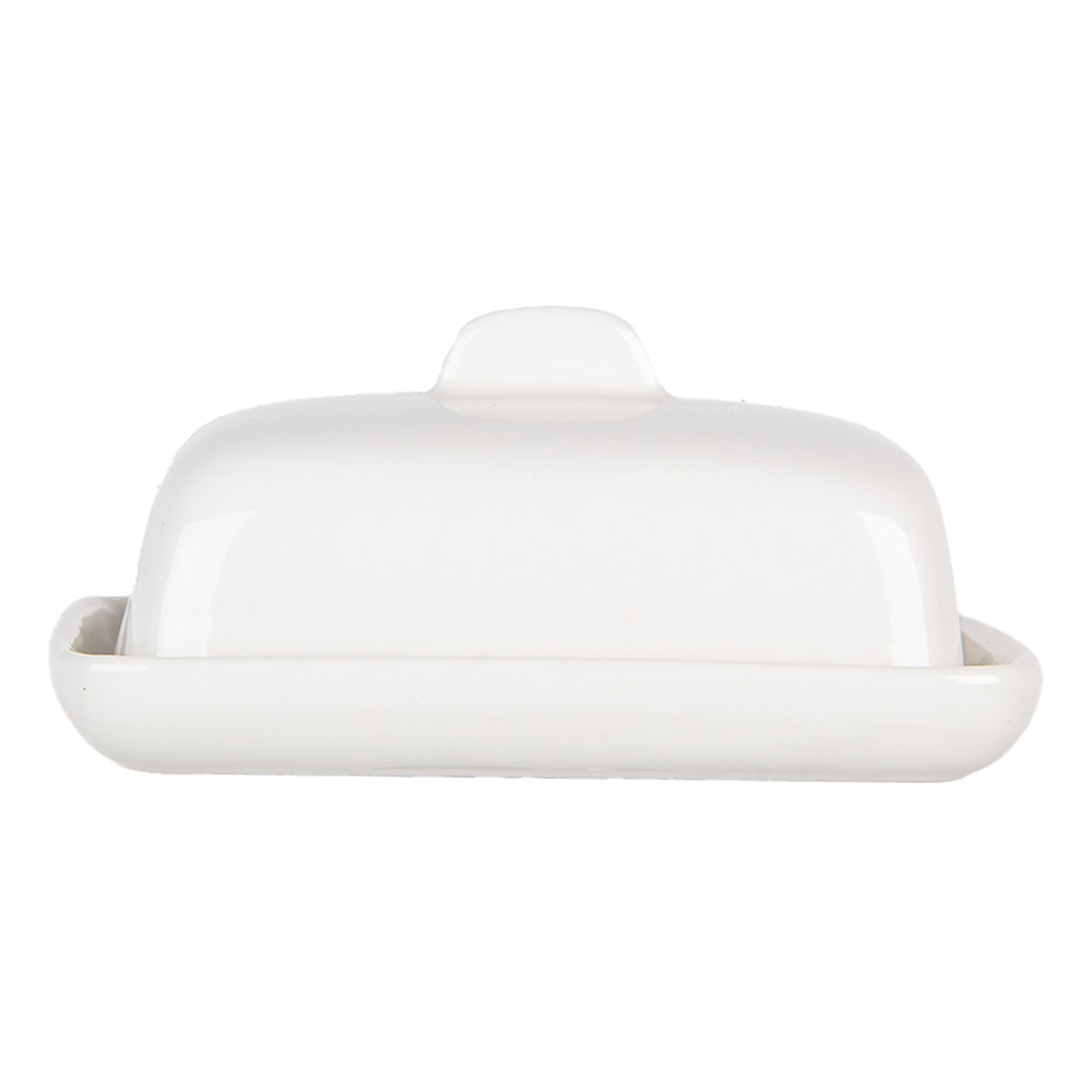 Clayre & Eef | Botervloot Wit 9x8x5 cm | 6CE2045