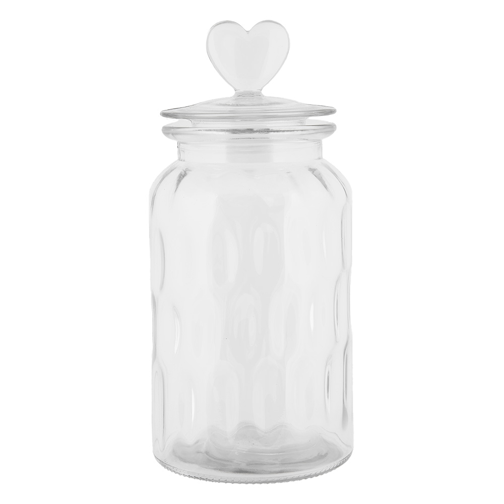Clayre & Eef | Voorraadpot Deksel Transparant ø 11x24 cm | 6GL5055