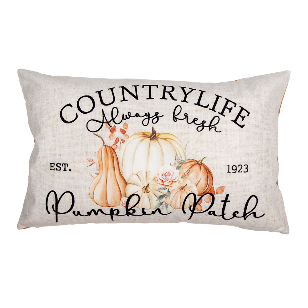Clayre & Eef | Kussenhoes Beige Oranje 30x50 cm | PPS36-2