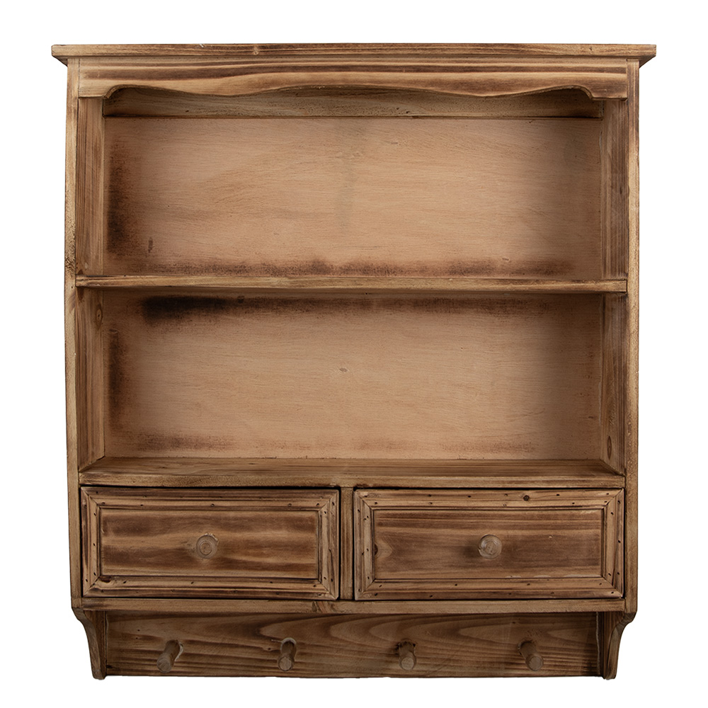 Clayre & Eef | Wandkastje Bruin 56x13x60 cm | 5H0746