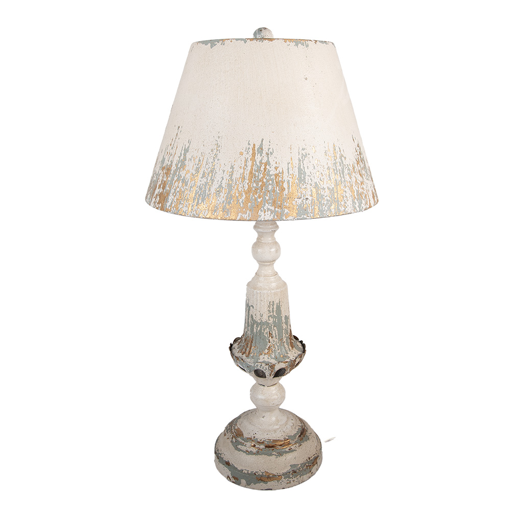 Clayre & Eef | Tafellamp Beige Grijs ø 36x70 cm E27/max 1x60W | 5LMC0049