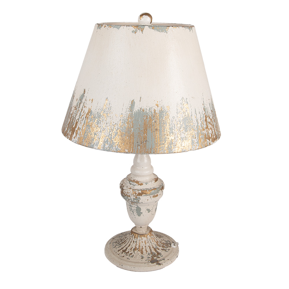 Clayre & Eef | Tafellamp Beige Grijs ø 36x55 cm E27/max 1x60W | 5LMC0050
