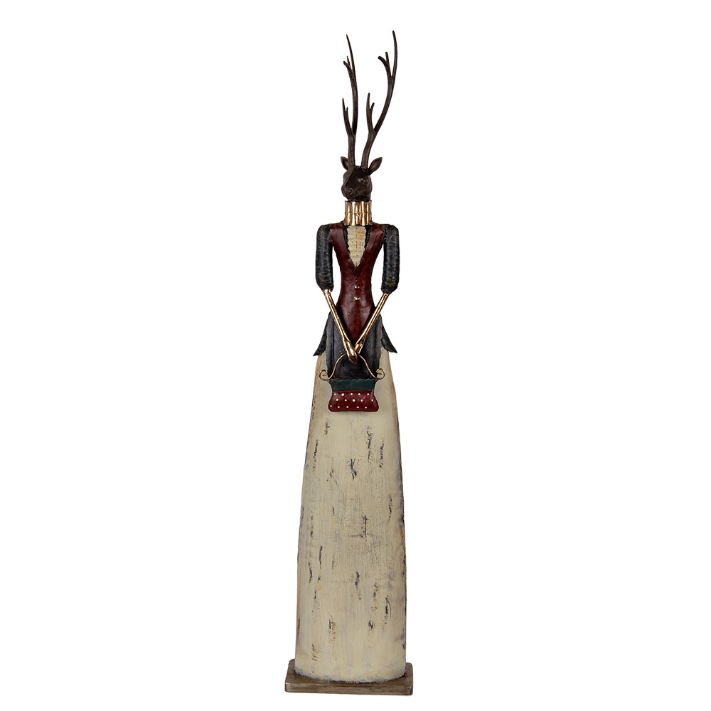 Clayre & Eef | Decoratie Hert Bruin Beige 17x10x86 cm | 5Y1313