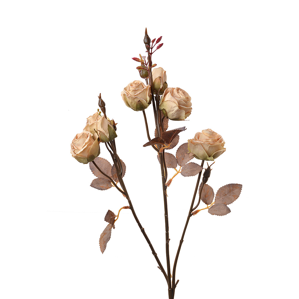 Clayre & Eef | Decoratie tak met bloemen Beige Bruin 16x9x73 cm | 6PL0330W
