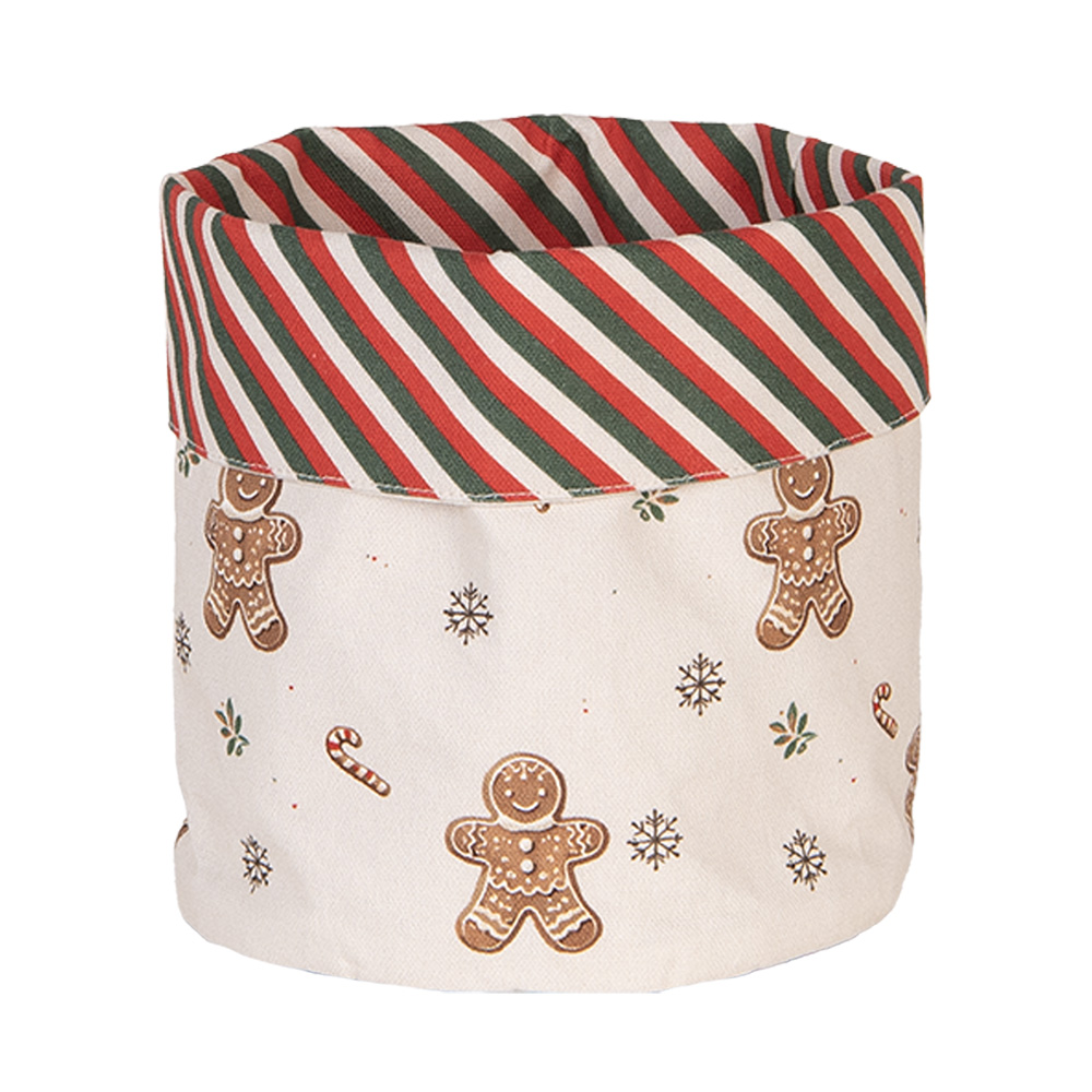Clayre & Eef | Broodmandje Beige Bruin ø 15x16 cm | CGM50