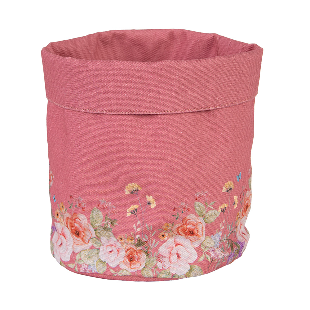 Clayre & Eef | Broodmandje Roze Beige ø 15x16 cm | FFA50P