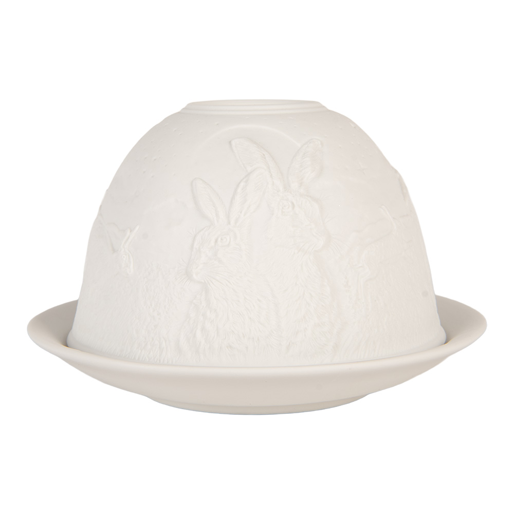 Clayre & Eef | Theelichthouder Wit ø 12x8 cm | 6CE2210