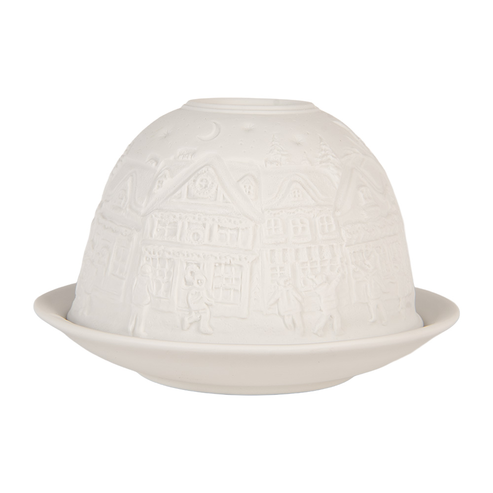Clayre & Eef | Theelichthouder Wit ø 12x8 cm | 6CE2212
