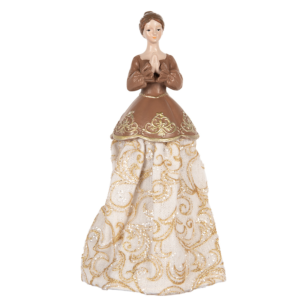 Clayre & Eef | Decoratie Vrouw Beige Bruin 8x7x23 cm | 6PR5380