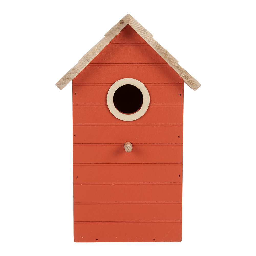 Clayre & Eef | Vogelhuis Rood Bruin 15x10x22 cm | 6H2442