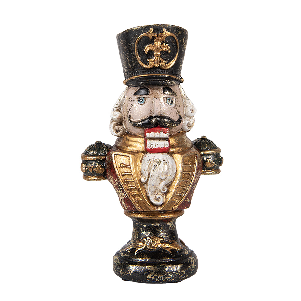 Clayre & Eef | Kerstdecoratie Beeld Notenkraker Rood 9x6x15 cm | 6PR5591