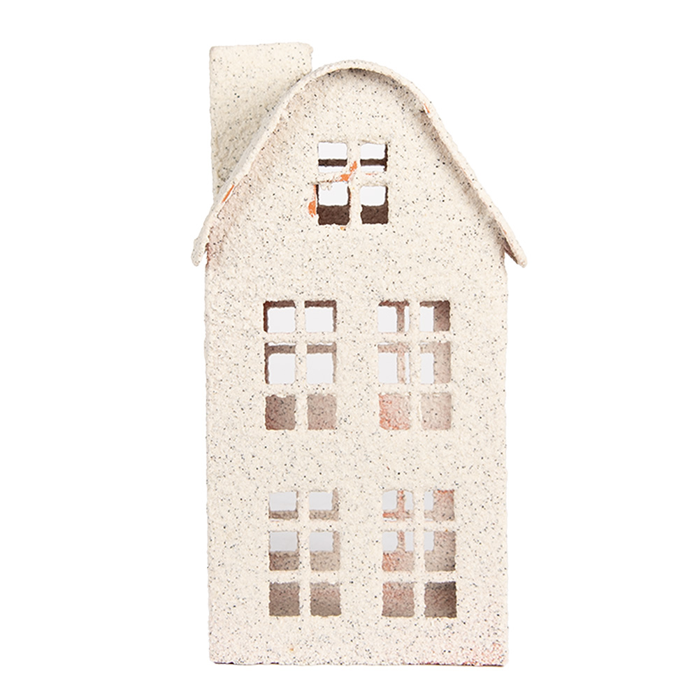Clayre & Eef | Decoratie Huis Beige 14x14x26 cm | 6Y5935