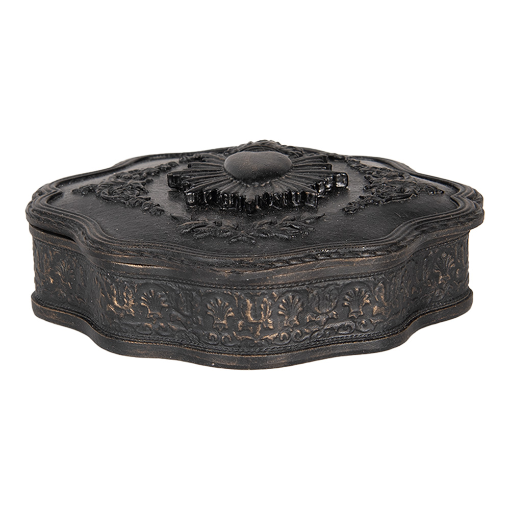 Clayre & Eef | Sieradendoos Zwart 12x11x4 cm | 6PR5294