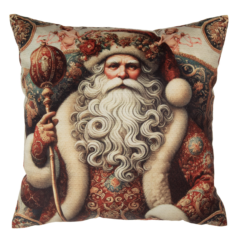Clayre & Eef | Kussenhoes Beige Rood 45x45 cm | NCH21