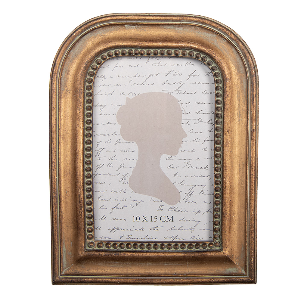 Clayre & Eef | Fotolijst Goudkleurig 16x2x21 cm / 10x15 cm | 2F1339