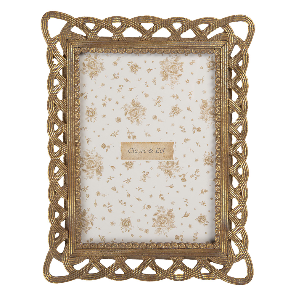 Clayre & Eef | Fotolijst Goudkleurig 18x3x23 cm / 13x18 cm | 2F1350M