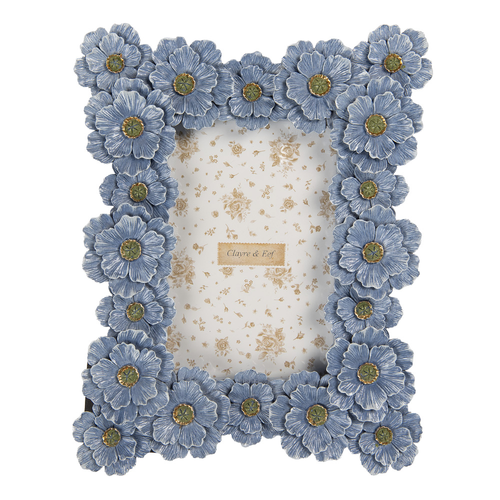 Clayre & Eef | Fotolijst Blauw Groen 19x3x25 cm / 10x15 cm | 2F1366S