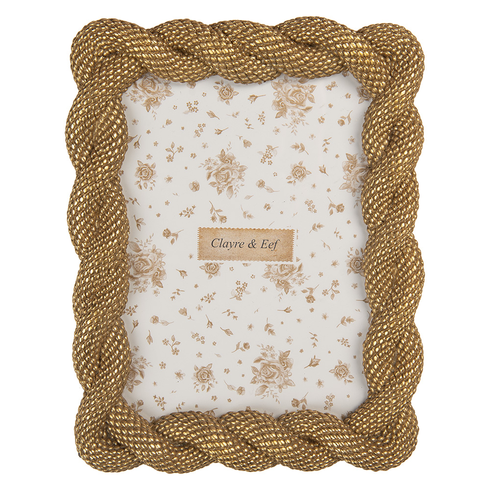 Clayre & Eef | Fotolijst Goudkleurig 17x2x22 cm / 13x18 cm | 2F1374M