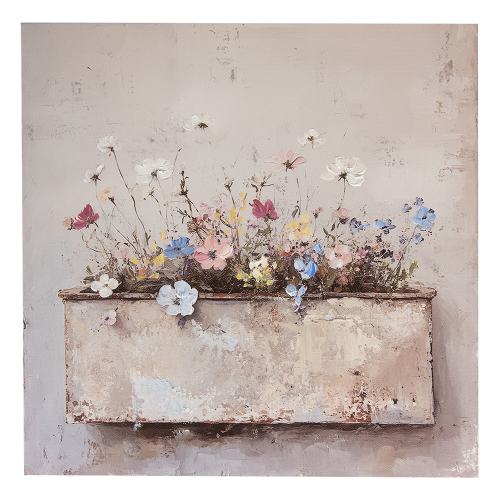 Clayre & Eef | Wanddecoratie Beige Roze 36x3x36 cm | 66265