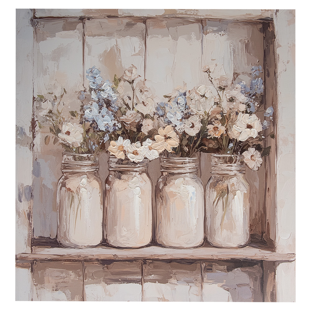 Clayre & Eef | Wanddecoratie Beige Roze 51x3x51 cm | 66266