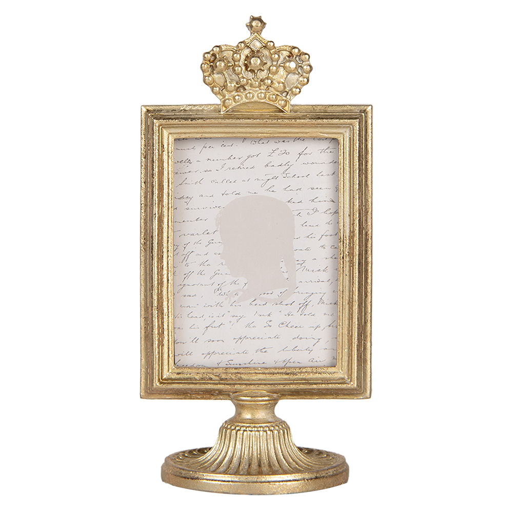 Clayre & Eef | Fotolijst Goudkleurig 9x6x17 cm / 7x9 cm | 2F1242