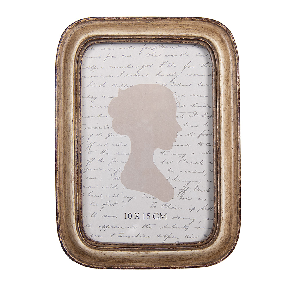 Clayre & Eef | Fotolijst Beige Bruin 14x2x19 cm / 10x15 cm | 2F1335