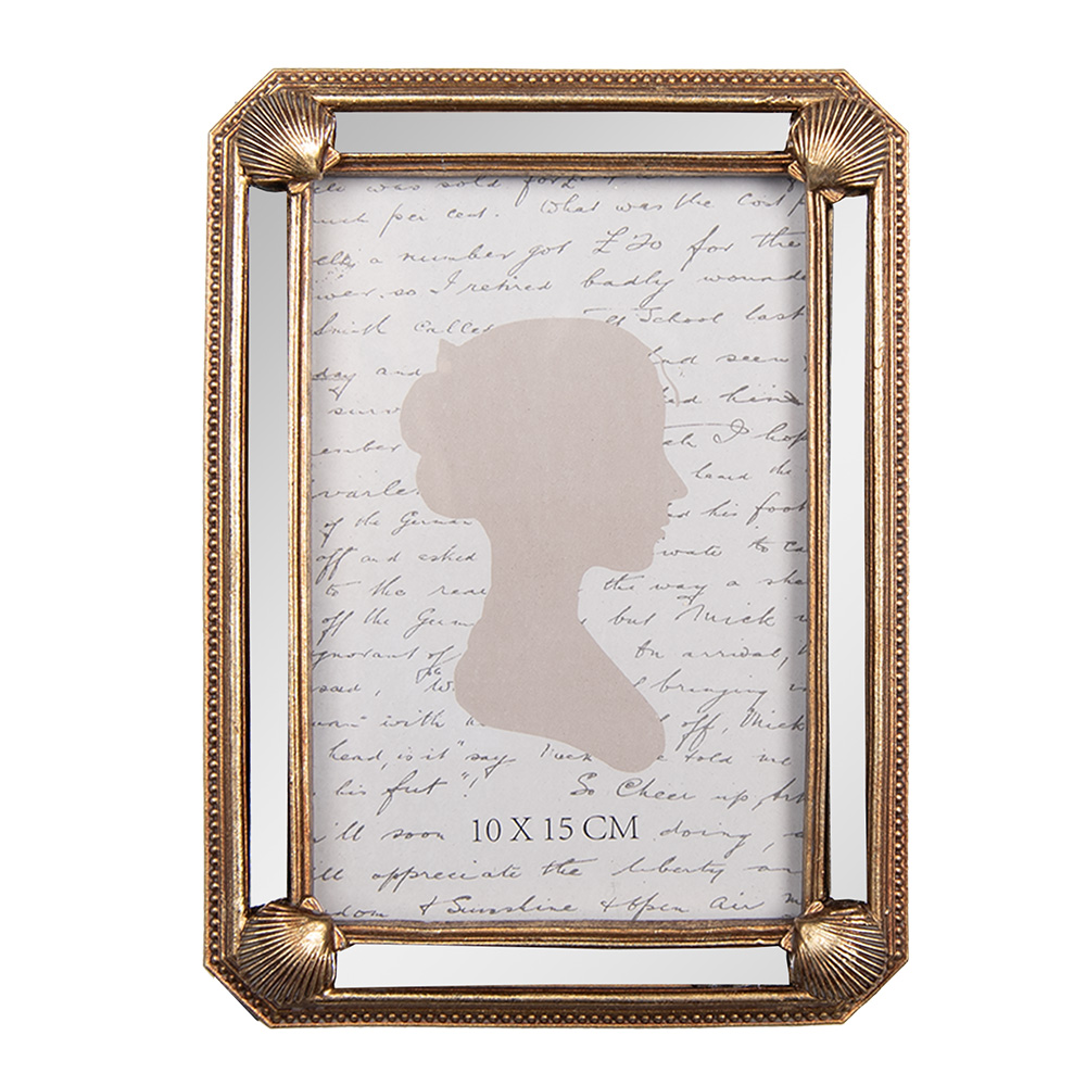 Clayre & Eef | Fotolijst Goudkleurig 13x2x18 cm / 10x15 cm | 2F1342