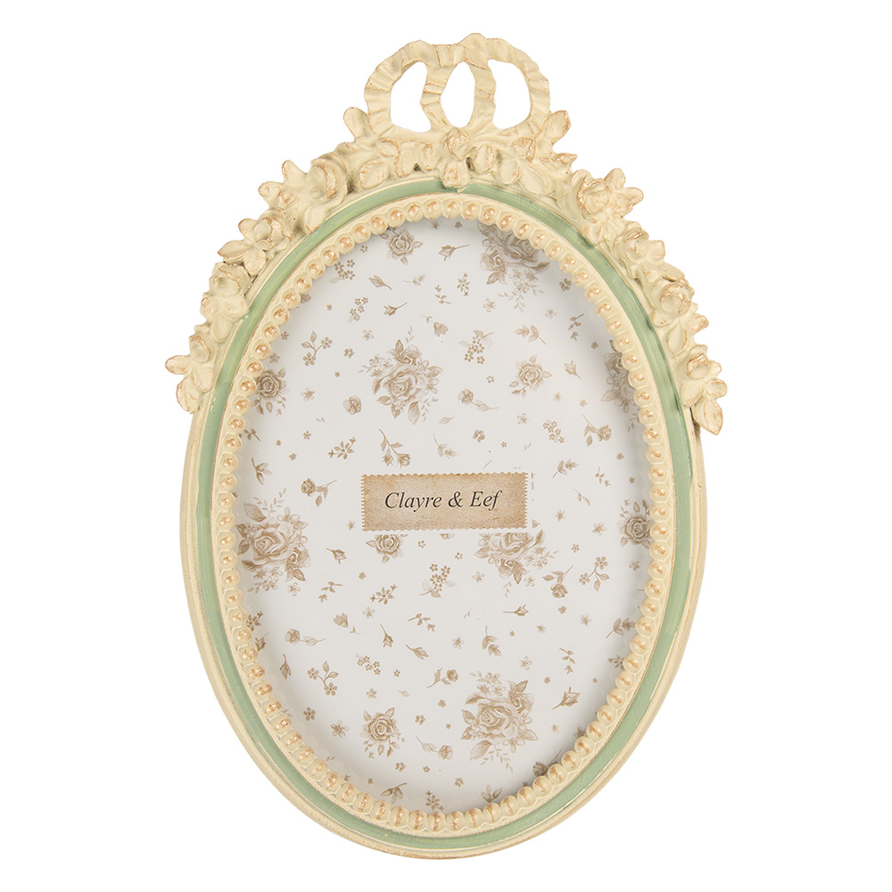 Clayre & Eef | Fotolijst Beige Groen 16x3x23 cm / 13x18 cm | 2F1363M