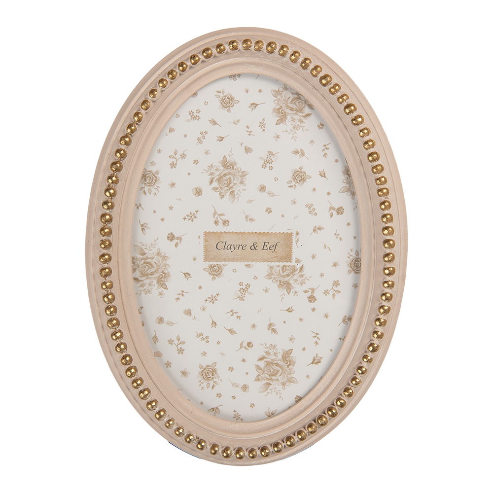Clayre & Eef | Fotolijst Roze Goudkleurig 13x2x18 cm / 10x15 cm | 2F1370S