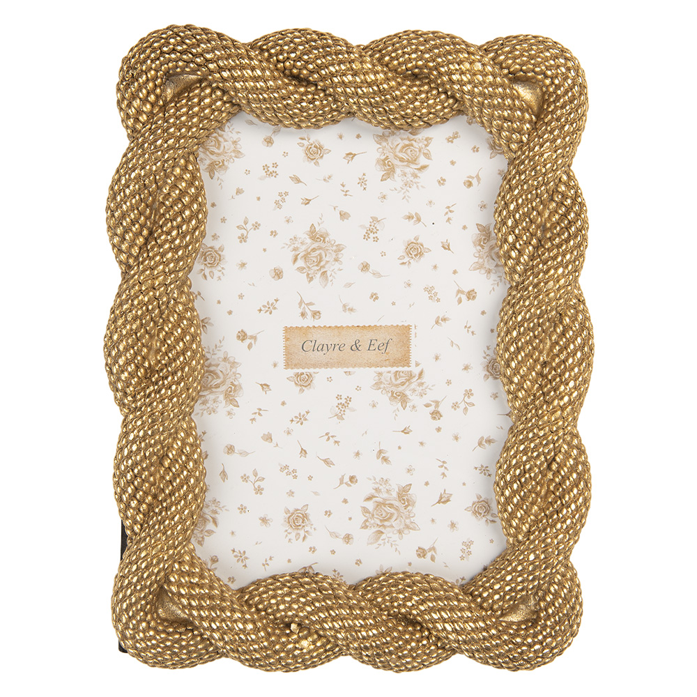 Clayre & Eef | Fotolijst Goudkleurig 14x2x19 cm / 10x15 cm | 2F1374S