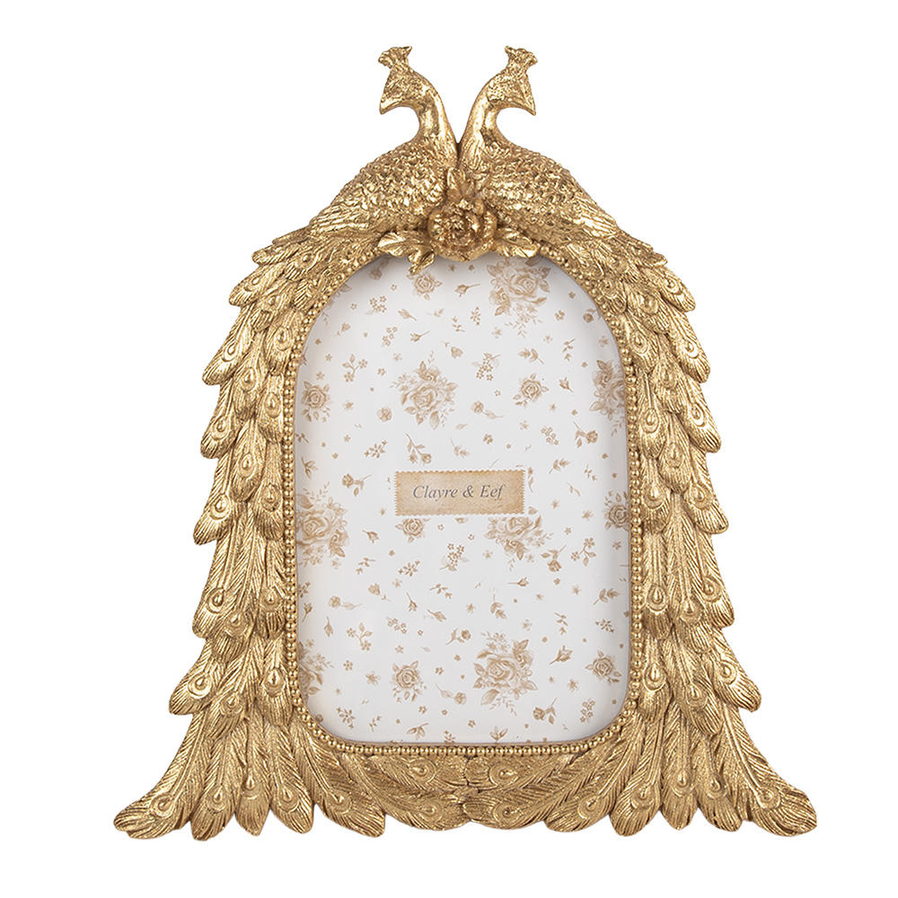 Clayre & Eef | Fotolijst Goudkleurig 20x2x22 cm / 10x15 cm | 2F1379