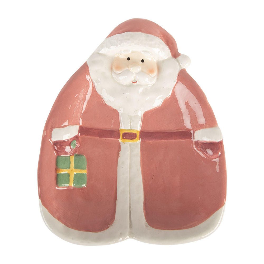 Clayre & Eef | Servies Ontbijtbord Roze Wit 20x16x4 cm | 6CE2213P