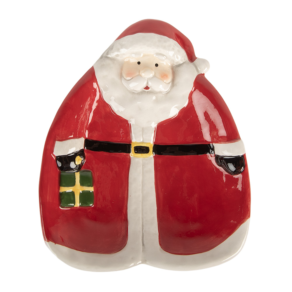 Clayre & Eef | Servies Ontbijtbord Rood Wit 20x16x4 cm | 6CE2213R