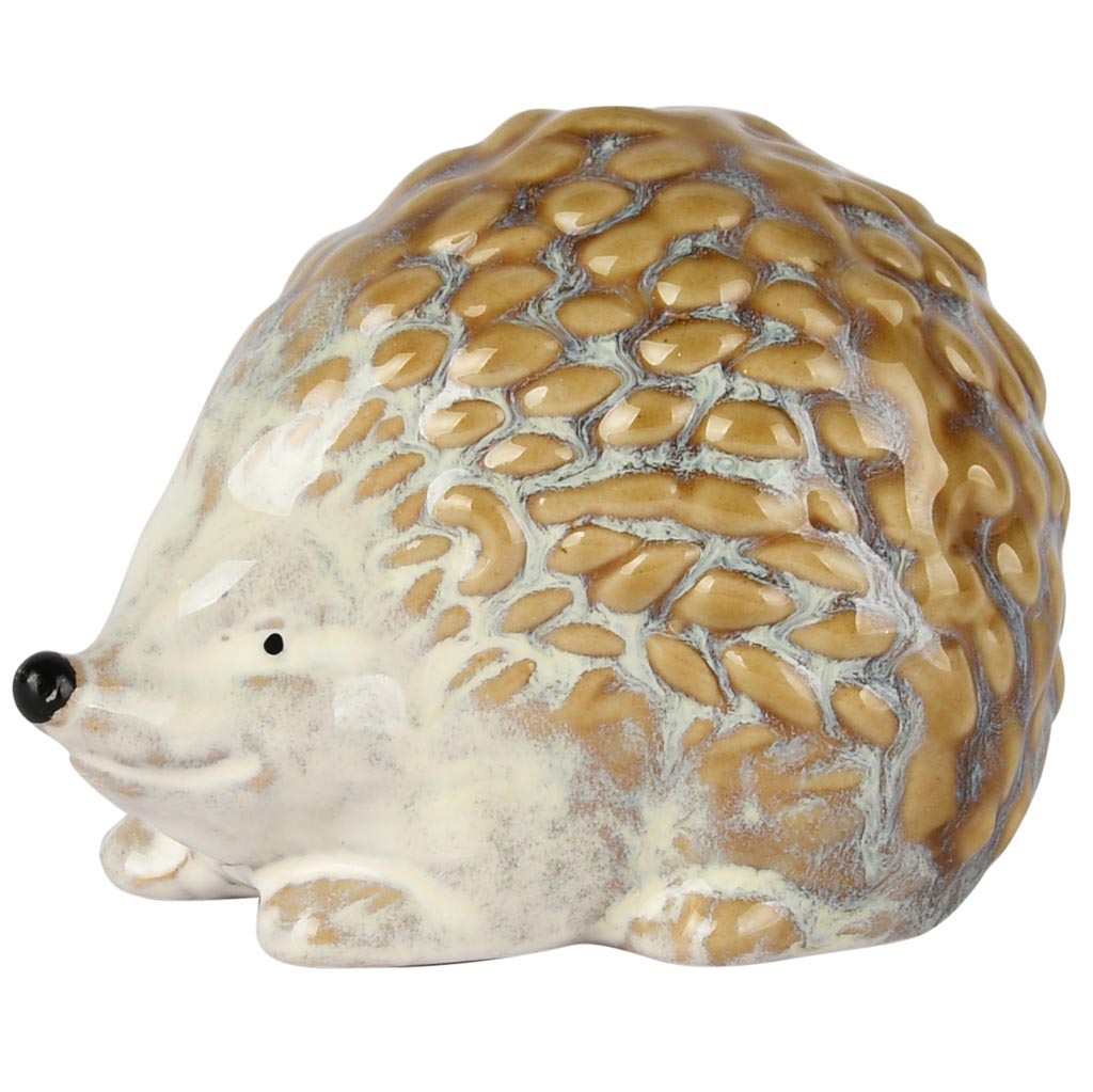 Dekoratief | Egeltje, wit/grijs/beige, porselein, 10x7x7cm | A255102