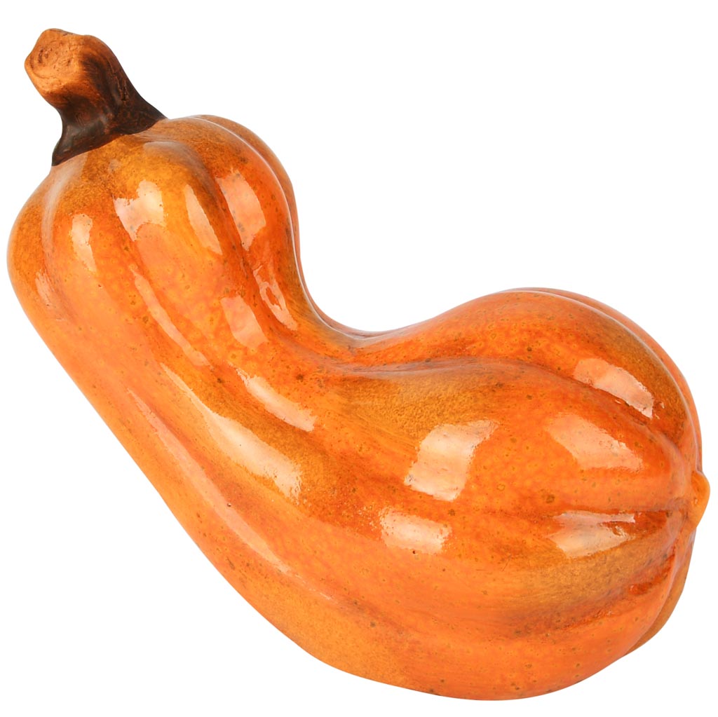 Dekoratief | Deco pompoen, oranje, keramiek, 20x12x16cm | A255177