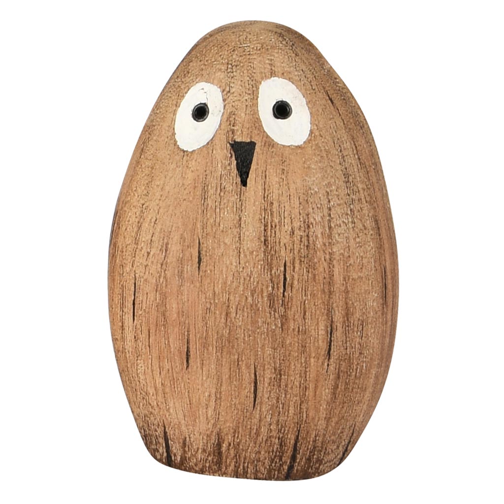 Dekoratief | Uiltje 'Hubert', naturel, hout, 7x5x10cm | A255561