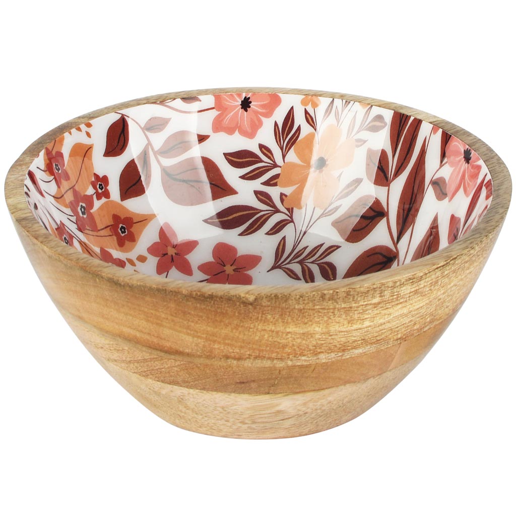 Dekoratief | Bowl 'Autumn Meadow', naturel, hout, 15x15x6cm | A258417
