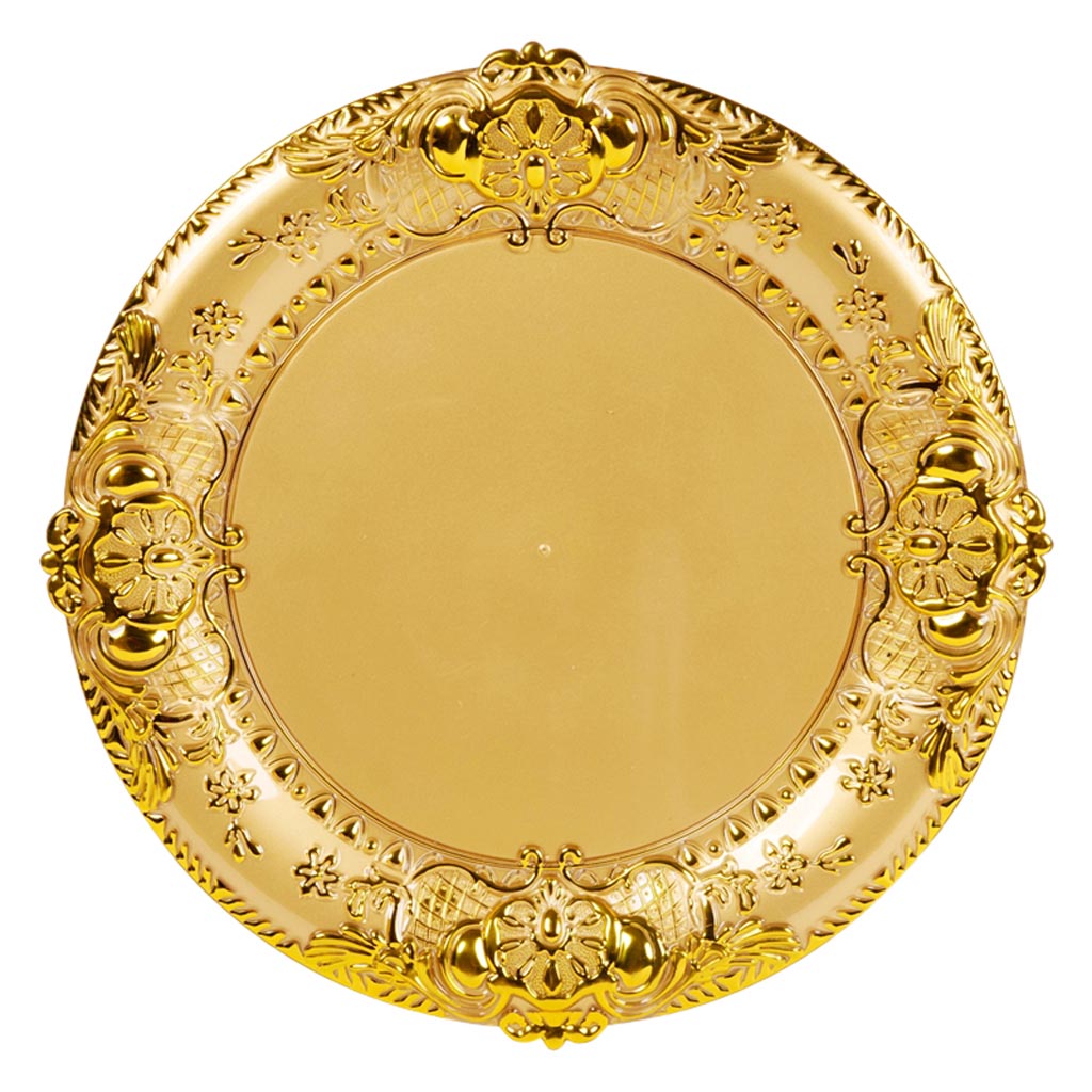 Dekoratief | Deco schaal, goud, PVC, 33x33cm | A259023