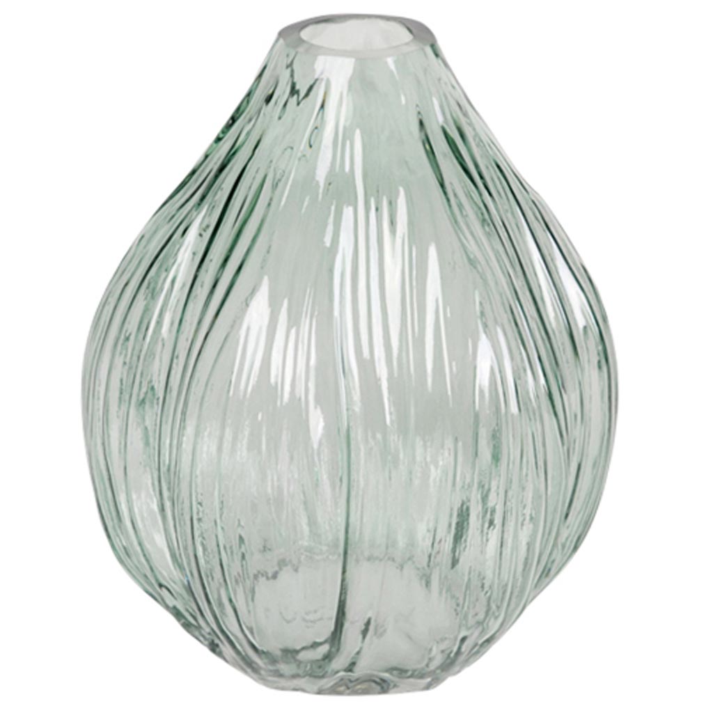 Dekoratief | Deco vaas, groen/transparant, glas, 15x15x18cm | A259059