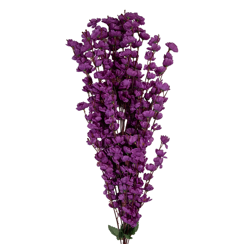 Clayre & Eef | Decoratie tak met bloemen Paars Groen 15x10x100 cm | 5PL0168PA