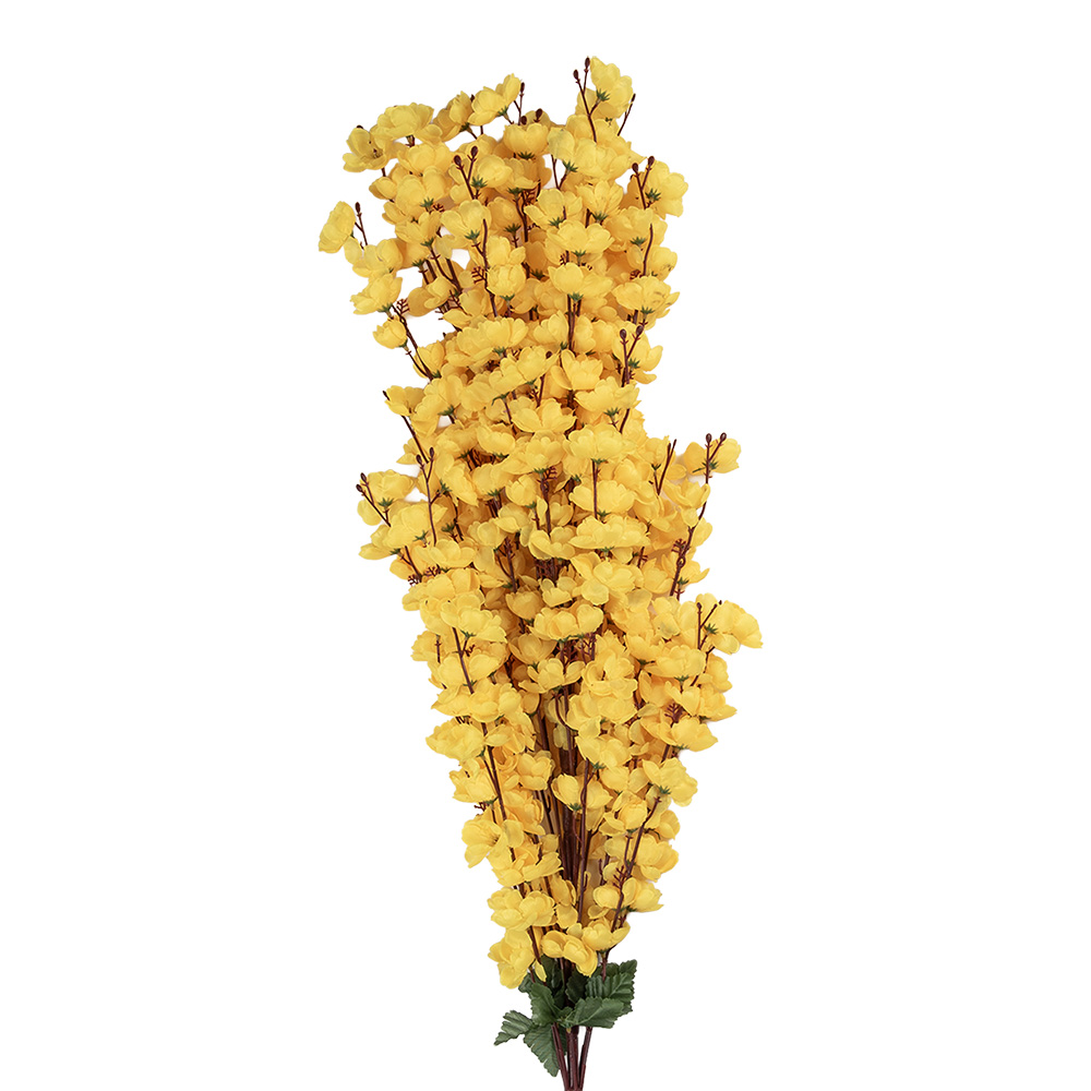 Clayre & Eef | Decoratie tak met bloemen Geel Groen 15x10x100 cm | 5PL0168Y