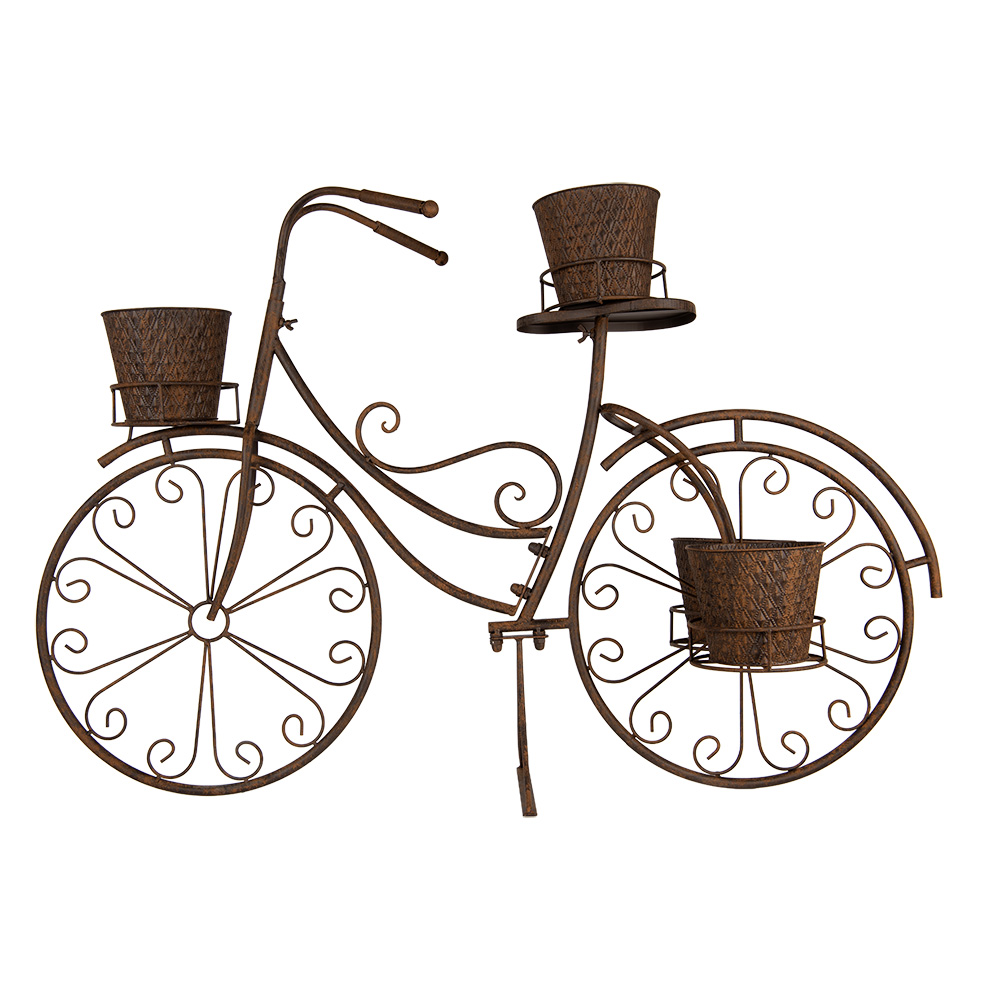 Clayre & Eef | Plantenstandaard fiets Bruin 107x35x70 cm | 5Y1266