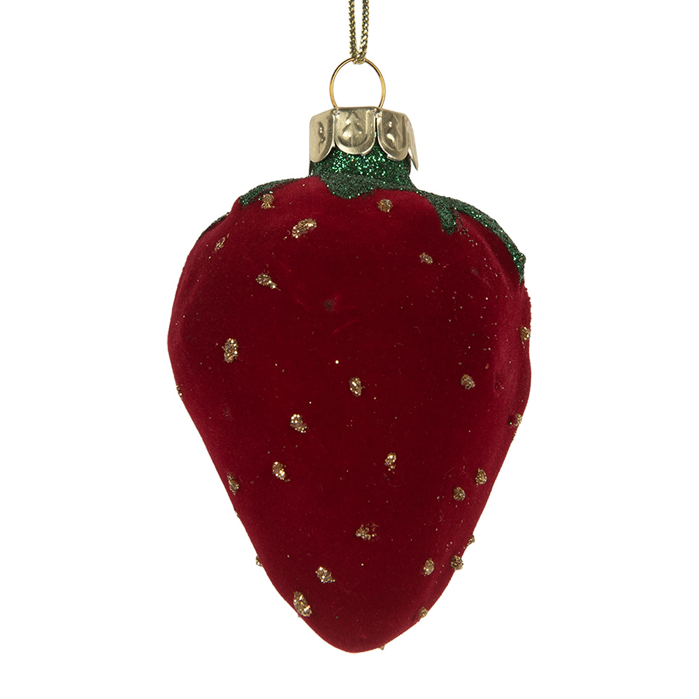 Clayre & Eef | Kersthanger Rood Groen 6x5x8 cm | 6GL5250