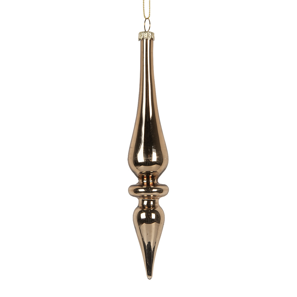 Clayre & Eef | Kerstbal Goudkleurig ø 3x18 cm | 6GL5272