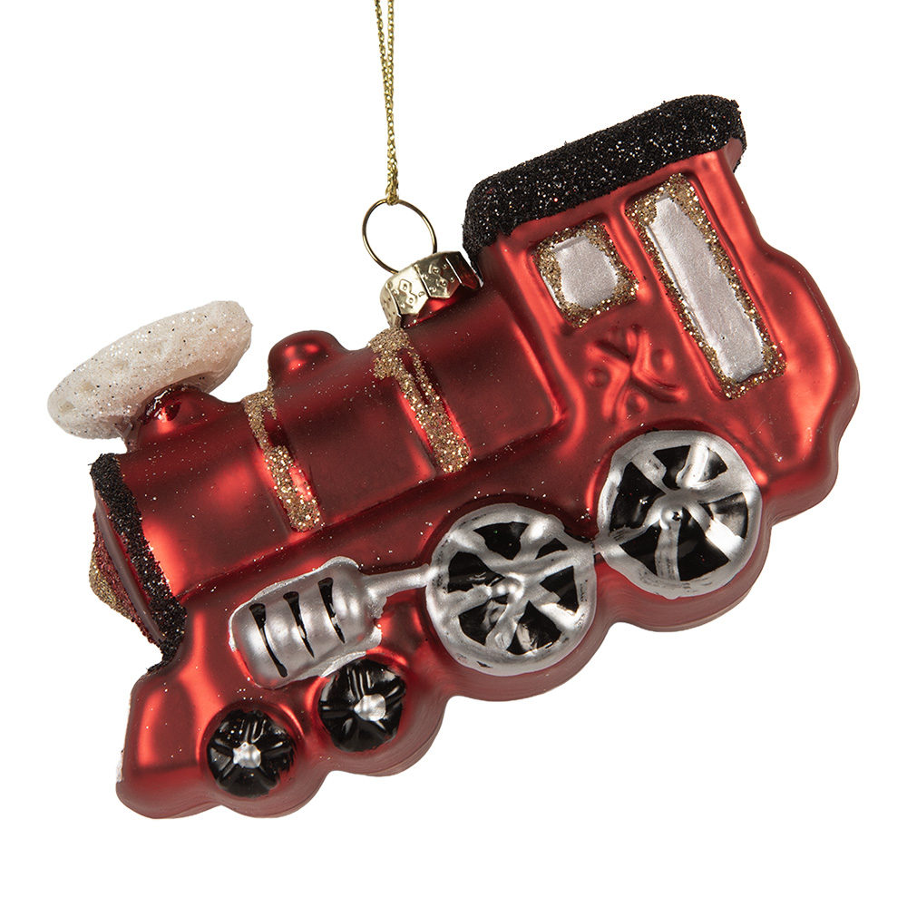 Clayre & Eef | Kersthanger Rood Zwart 10x4x5 cm | 6GL5321