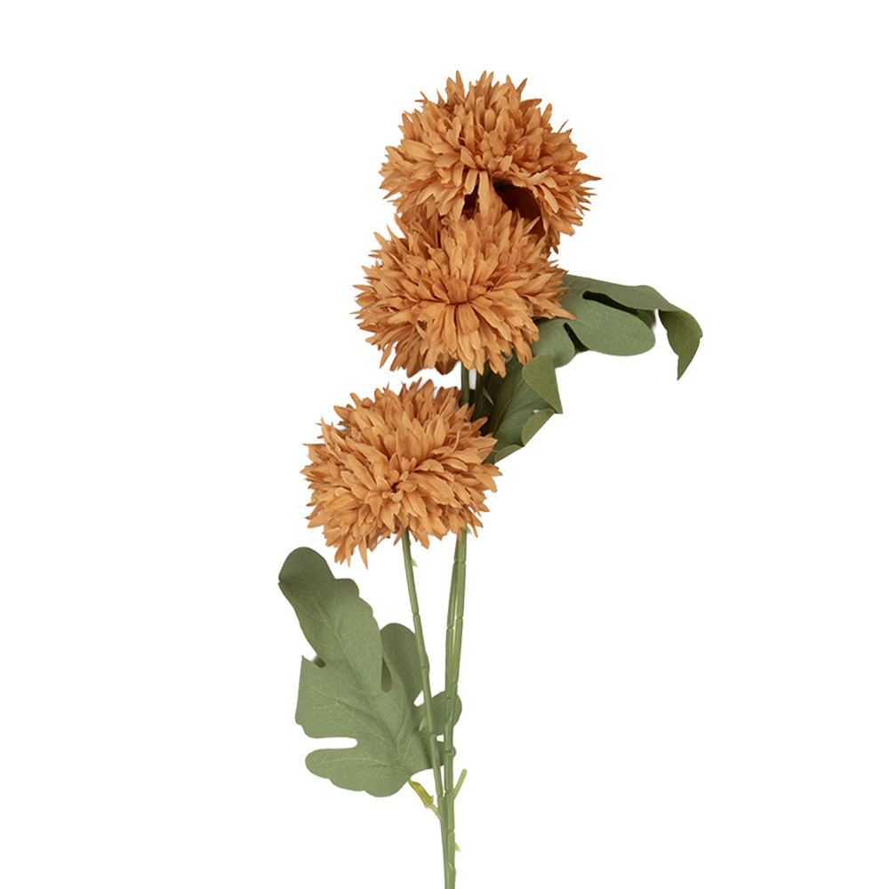 Clayre & Eef | Decoratie tak met bloemen Oranje Groen 10x8x64 cm | 6PL0397O