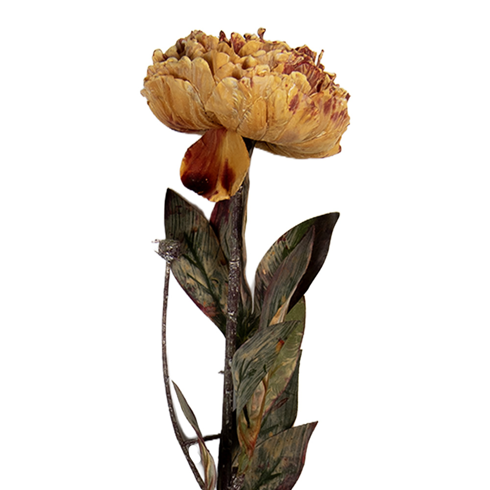 Clayre & Eef | Kunstbloem Oranje Groen 10x10x65 cm | 6PL0405O